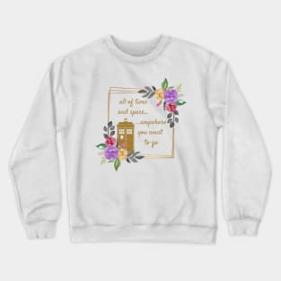 Tardis & Flowers Crewneck Sweatshirt